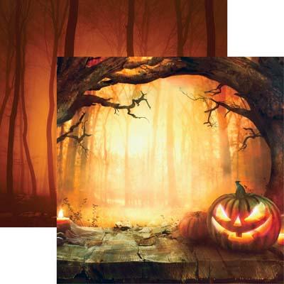 Sunset Pumpkin - Pumpkin Hallow Scrapbook Paper by Reminisce