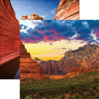 Reminisce Scenic southwest Sedona Scrapbook paper