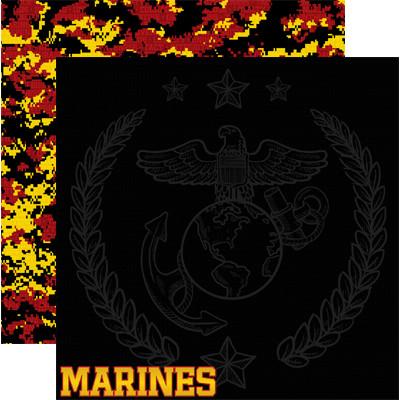 Reminisce Marines Scrapbook Paper