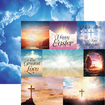 Reminisce Springtime He is Risen Easter Scrapbook Paper