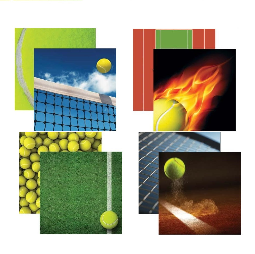 Reminisce Tennis Scrapbook Paper Assortment Set