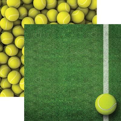 Tennis Scrapbook Paper by Reminisce