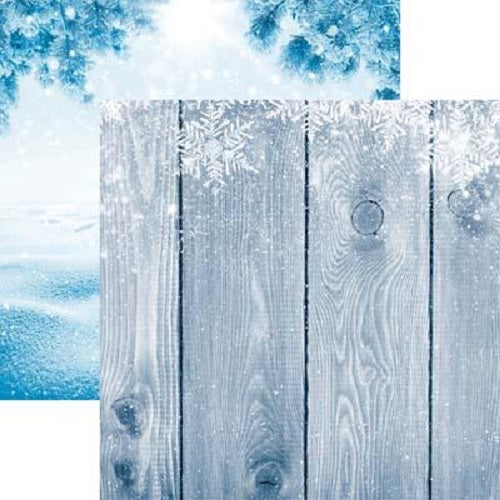 Reminisce Winter Wonderland Winter Stars Scrapbook Paper