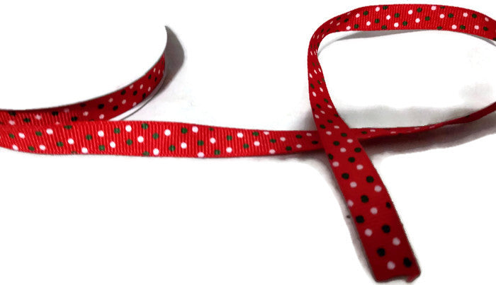 Red Multi Polka Dot Ribbon