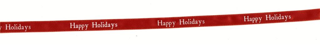 Satin Happy Holidays Ribbon