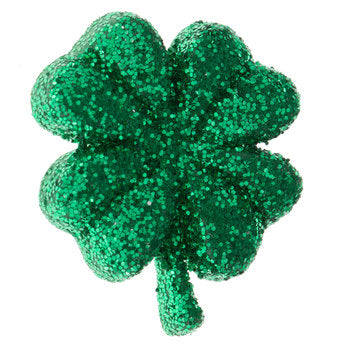 Glitter Shamrock Buttons