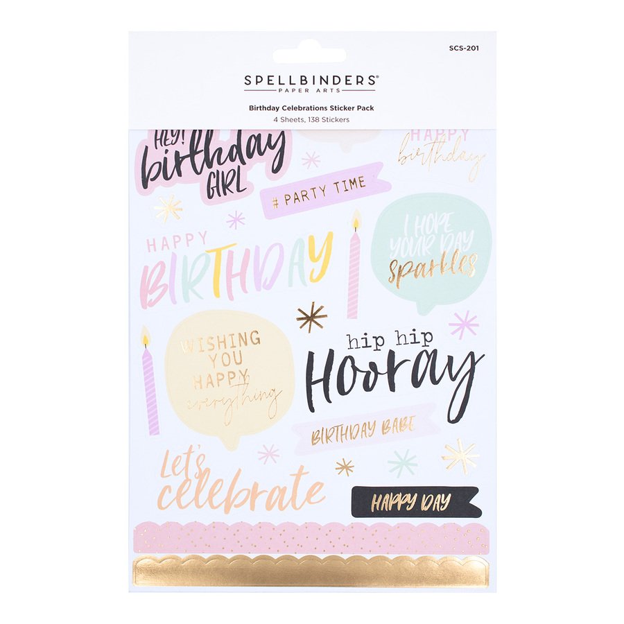 Spellbinders Birthday Celebrations Sticker Pack