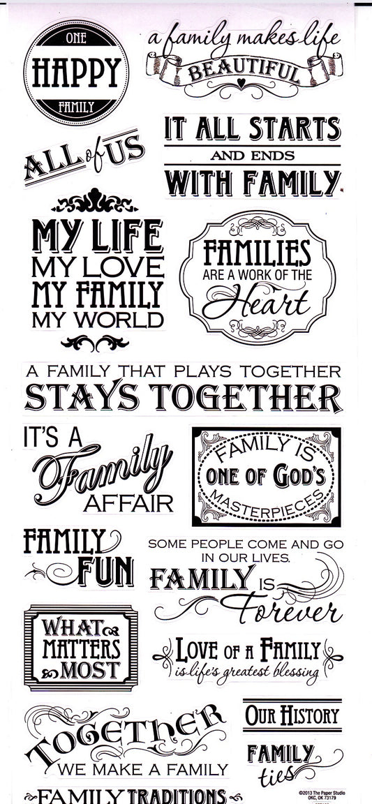 Family Phrases Stickers