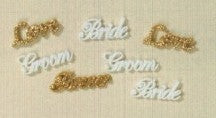 Wedding Words Flatback Embellishments