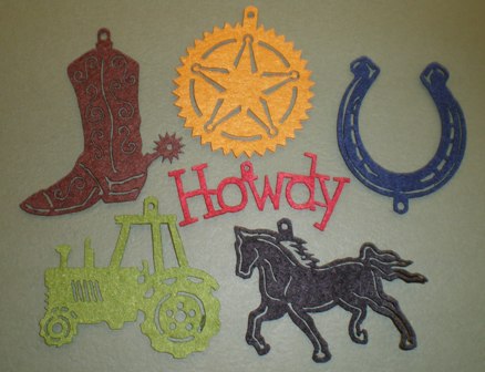 Cowboy Felt Shapes