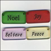 Christmas Word Tiles Embellishments