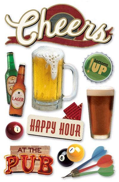 Cheers 3D Stickers