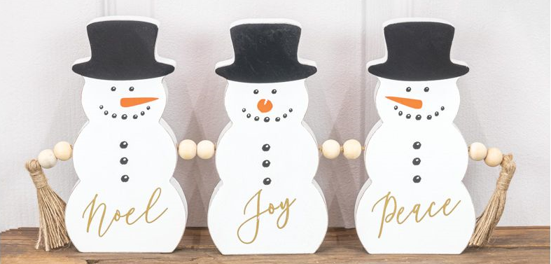 Snowman Rope Block Decor