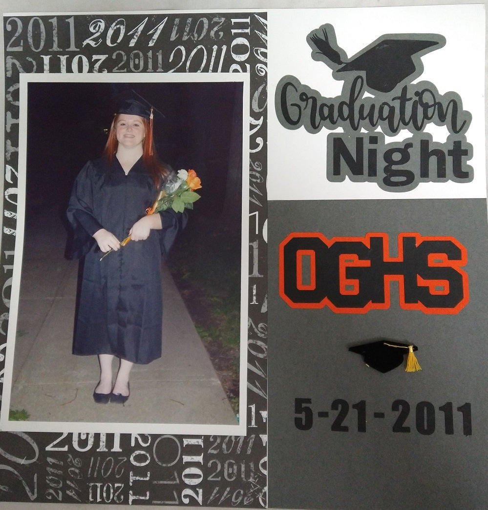 Graduation Night Paper Piecing Die Cut Title