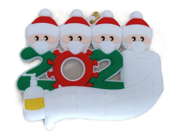 2020 covid Ornament 4 Person