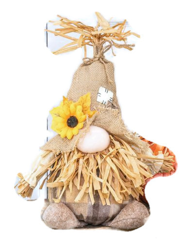 Fall Timber Gnome Scarecrow Decor