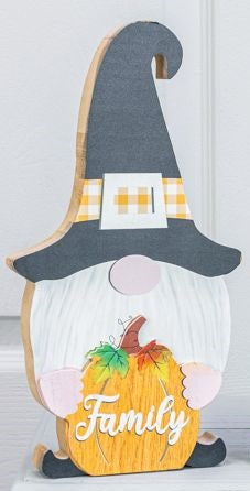 Family Pilgrim Gnome Decor