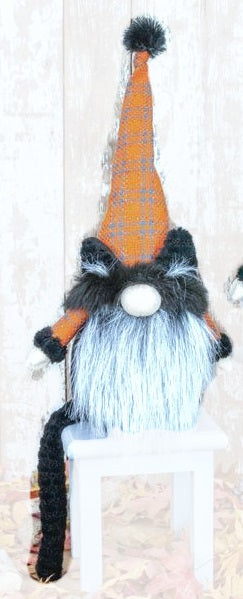 Halloween Kitty Gnome Decor