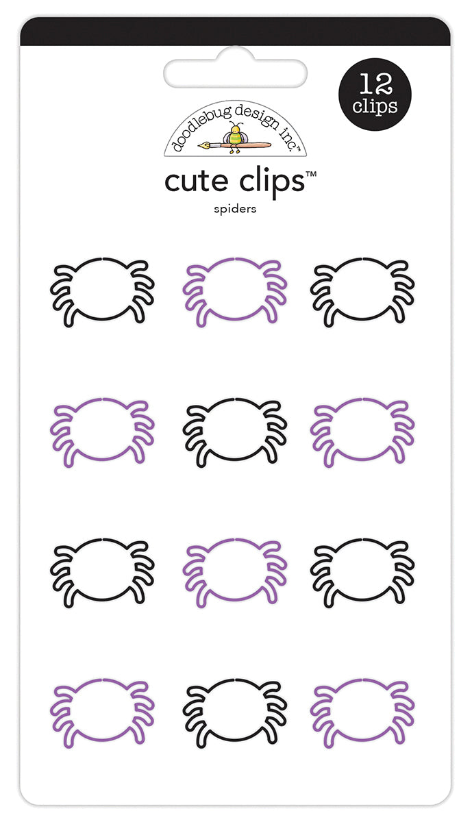 Doodlebug Designs Spiders Cute Clips Paperclip Embellishments