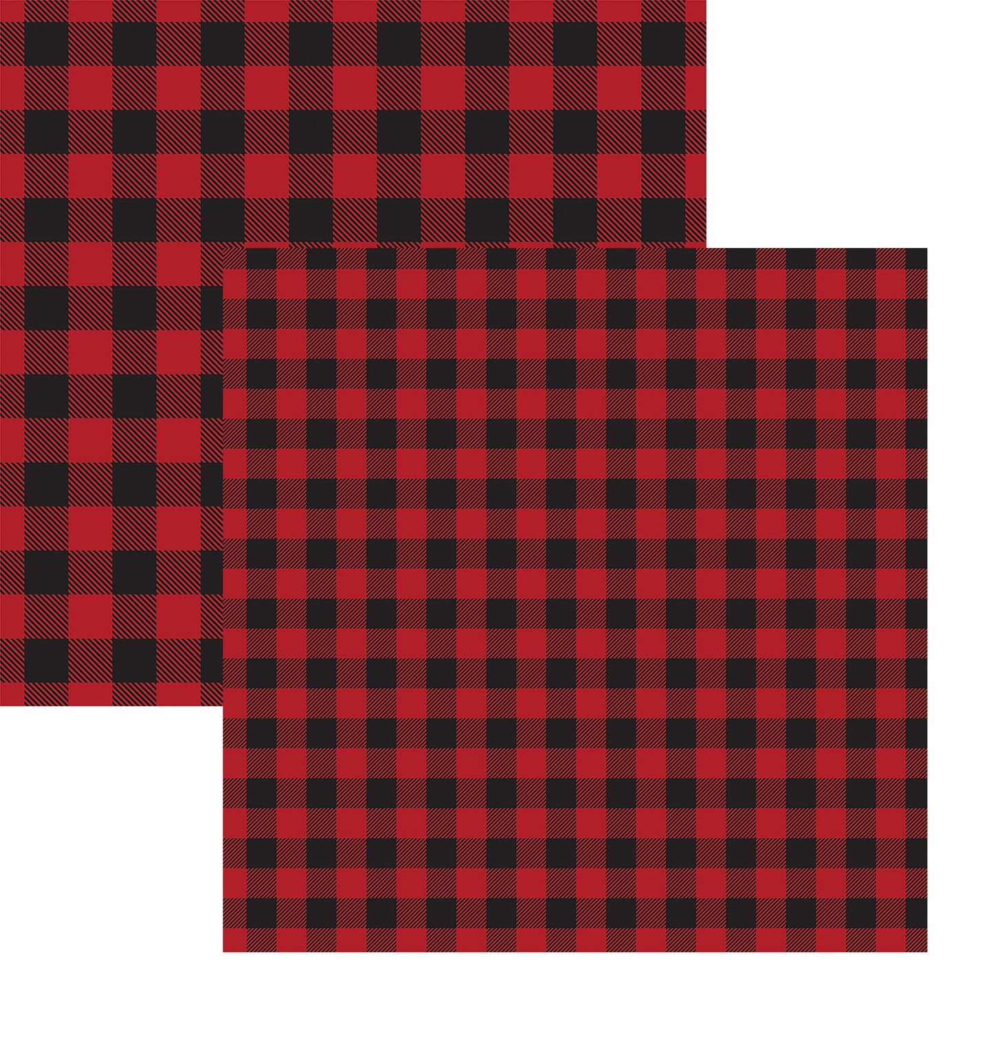 Buffalo Plaid Paper Assortment Set Double Sided 12x12 Scrapbook Paper - 4 Sheets