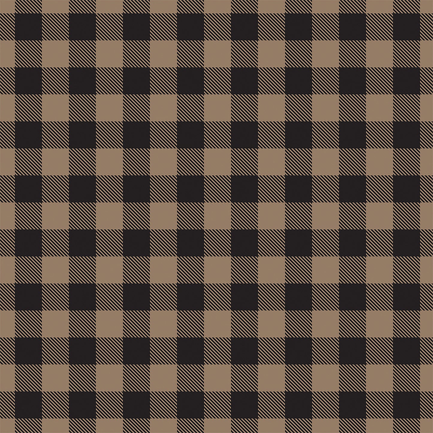 Brown and Black Buffalo Plaid Paper Double Sided 12x12 Scrapbook Paper