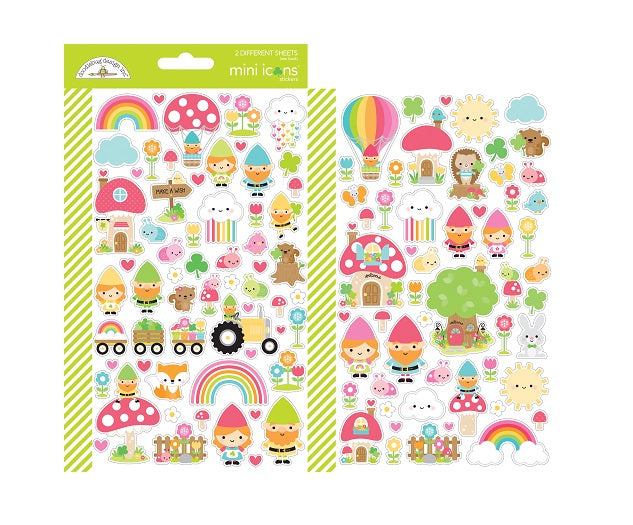 Doodlebug Over the Rainbow Mini Icon Stickers