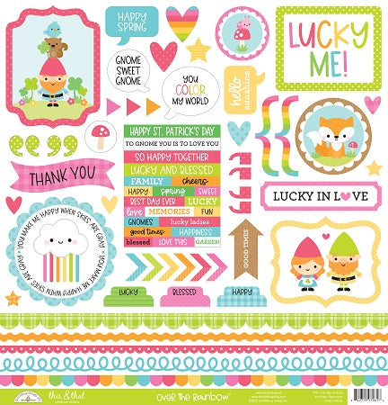 Doodlebug Over the Rainbow 12x12 Stickers