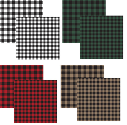 Buffalo Plaid 12x12 Scrapbook Paper Set