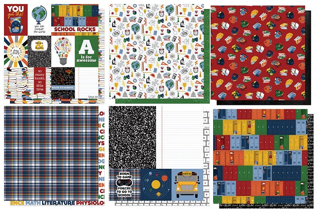 Brainiac School Scrapbook Paper Set