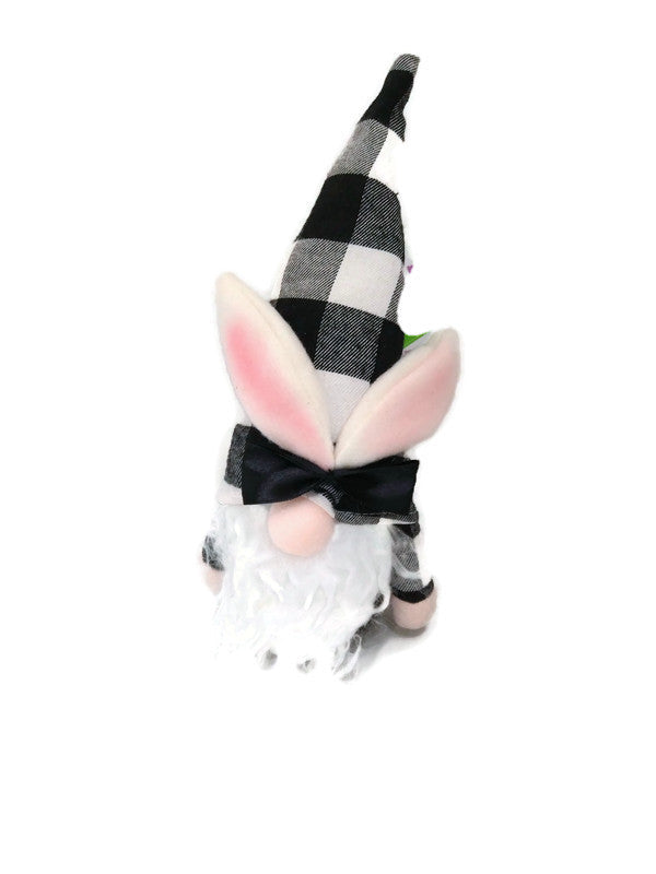 Buffalo Plaid Easter Bunny Gnome