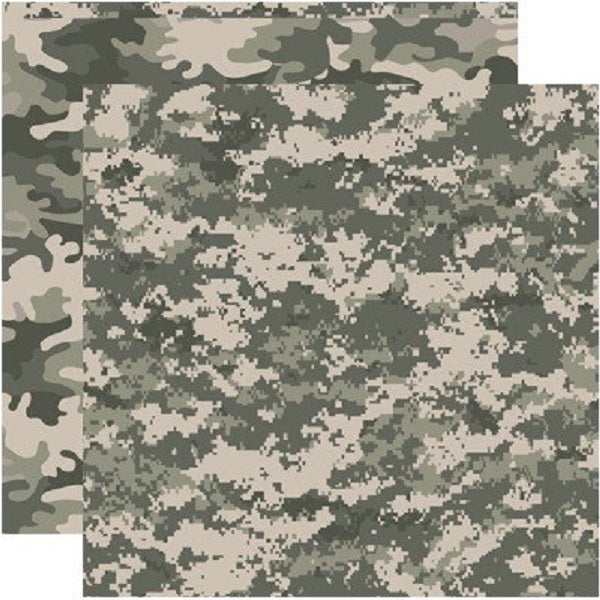 Camouflaged Army Camo Scrapbook Paper