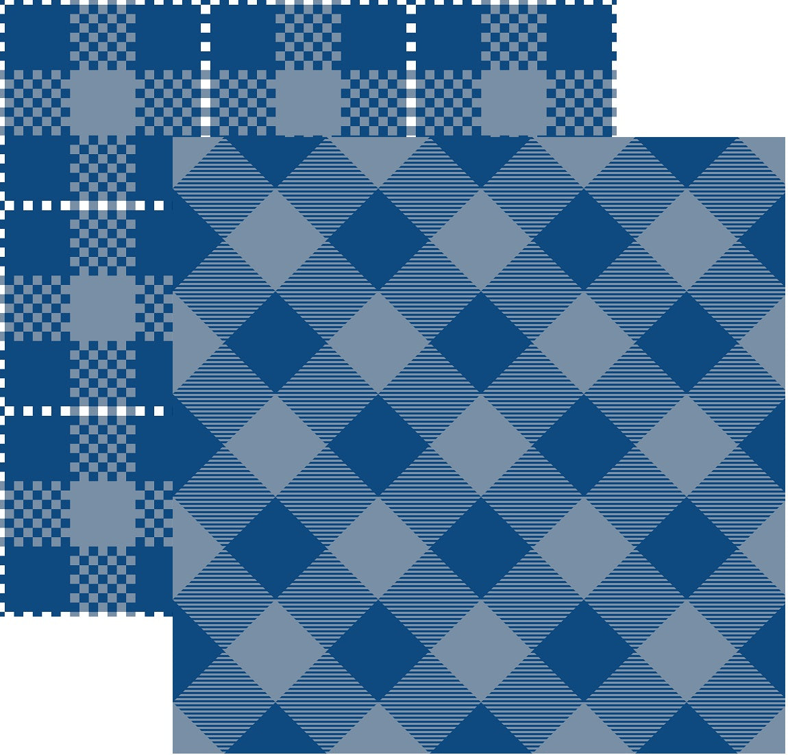 Classic blue Tartain Plaid Cardstock Paper