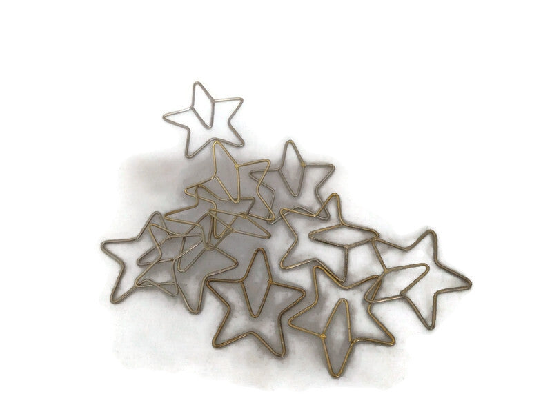 Metal Clips - Large Metallic Gold Stars