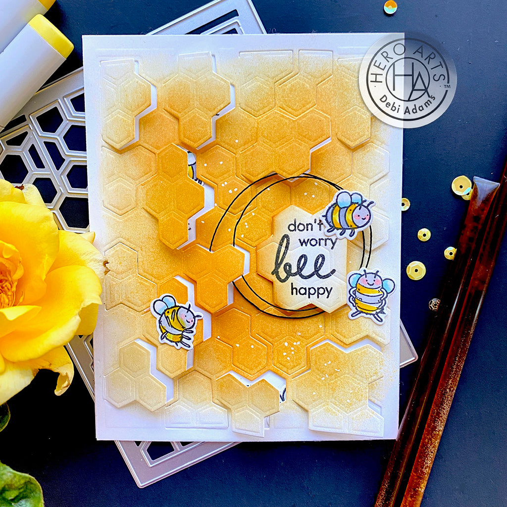 Honeycomb Die Card by Hero Arts