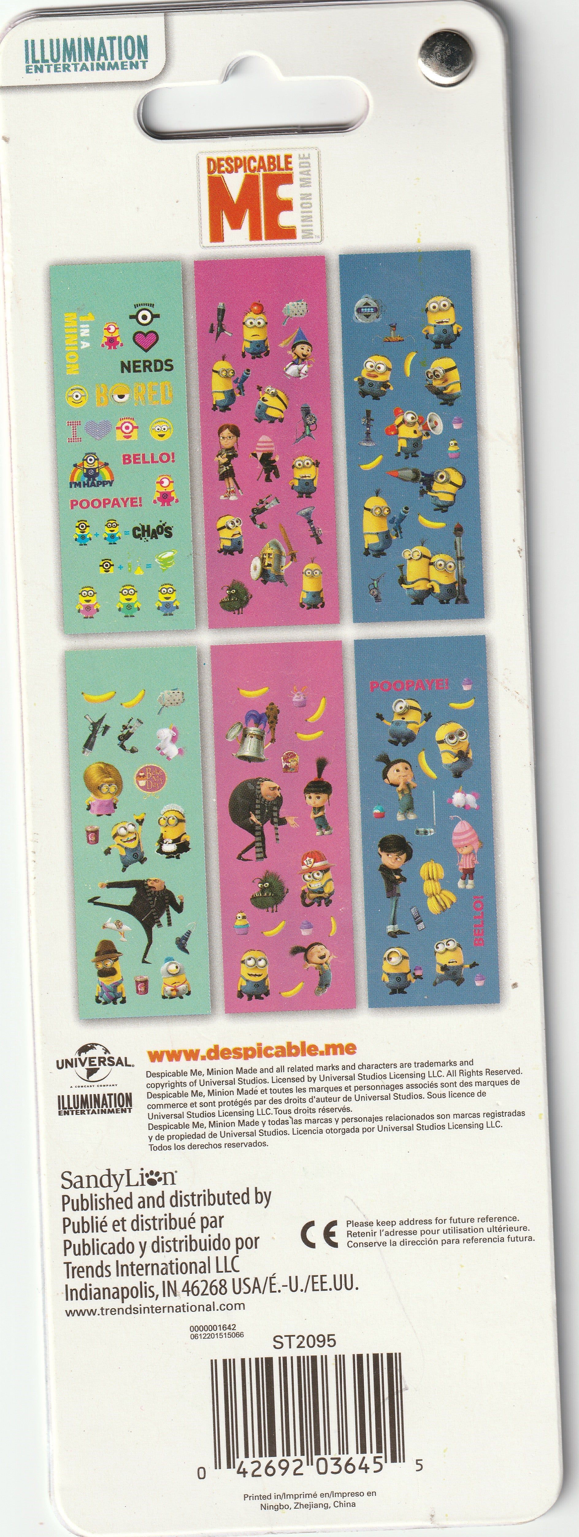 Despicable Me Flip Sticker Book Back Side