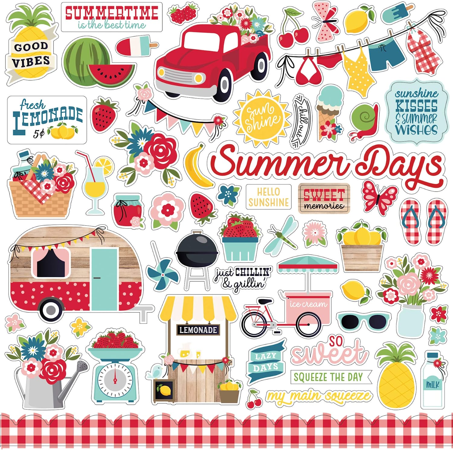 A Slice of Summer Stickers by Echo Park