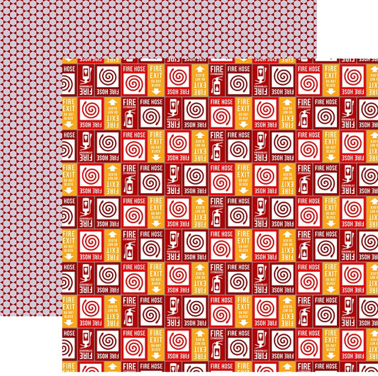 Fire Hose Scrapbook Paper