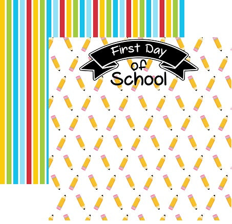 First Day of School Scrapbook Paper