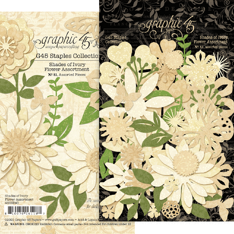 Graphic 45 Flowers Shades of Ivory