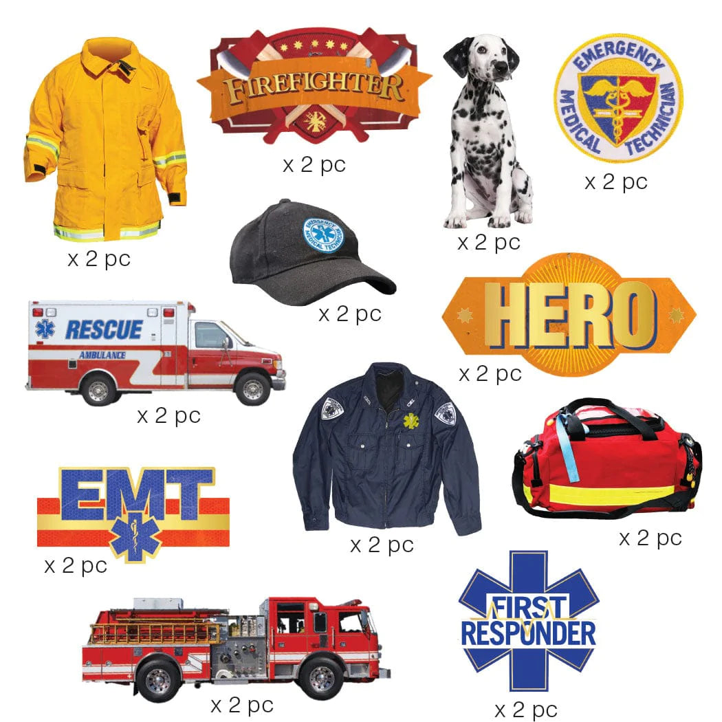 Heroes Fire/EMS/Police Fire Responder Die Cut Stickers