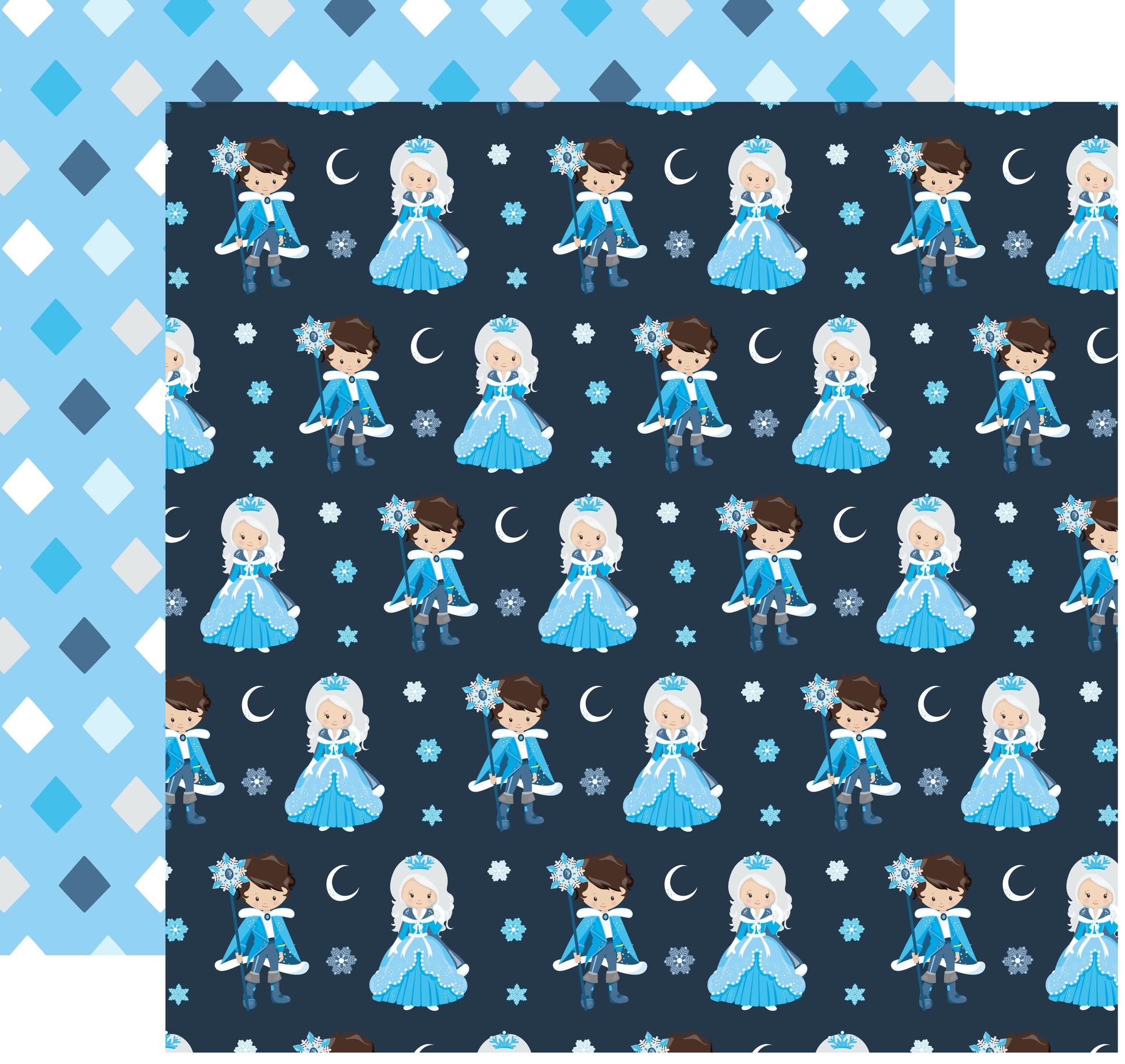 King and Queen Ice Kingdom Scrapbook paper