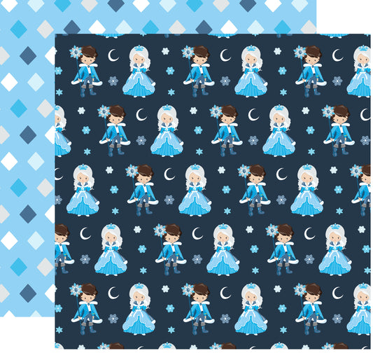 King and Queen Ice Kingdom Scrapbook paper