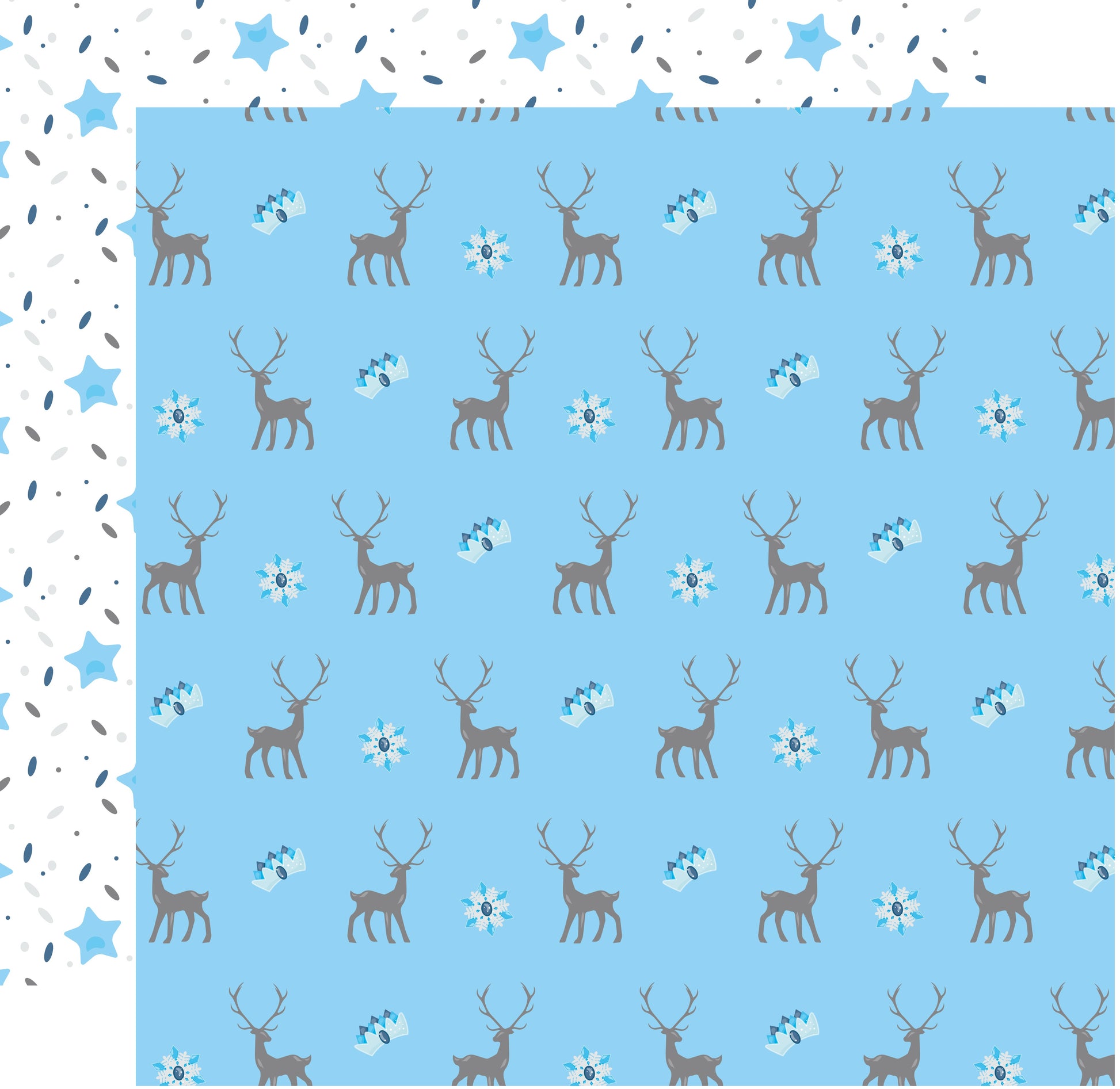 Reindeer Ice Kingdom Scrapbook paper