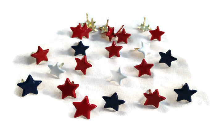 Red White & Blue Star Brads