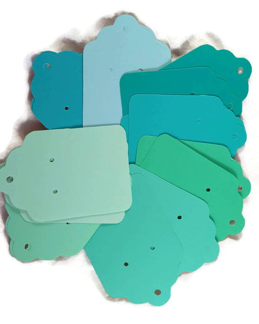 Mint Green Earring Tags Cardstock Die Cut Tags