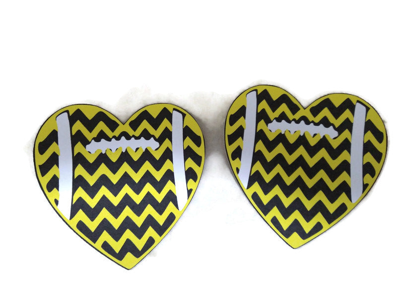 Football Chevron Die Cuts Set Yellow/Black