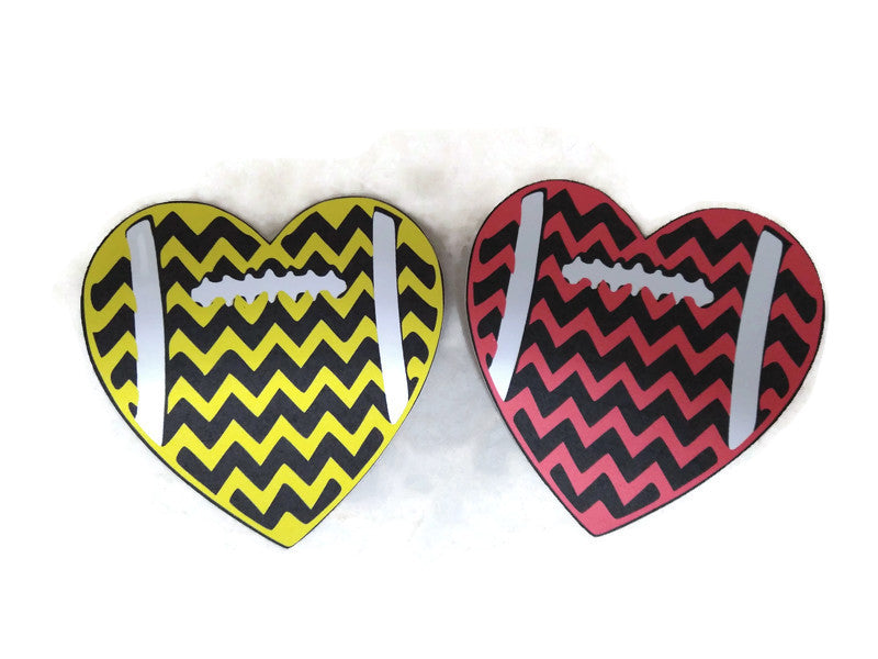 Football Heart Chevron Die Cuts