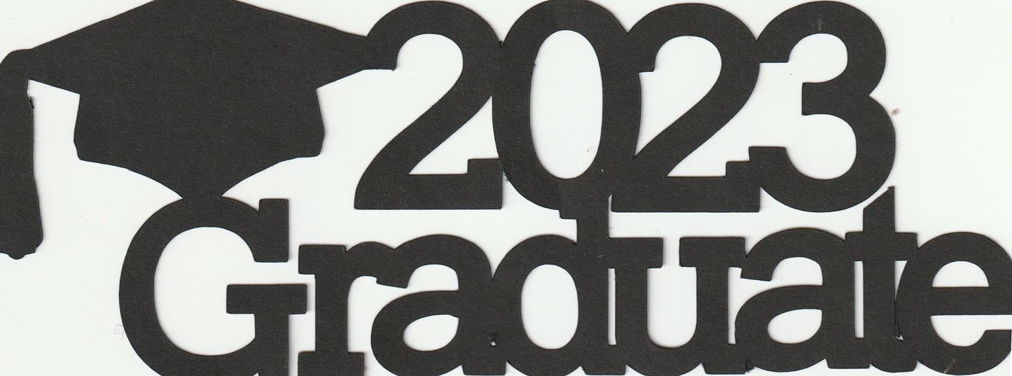 2023 Graduate Die Cut Title Scrapbooking