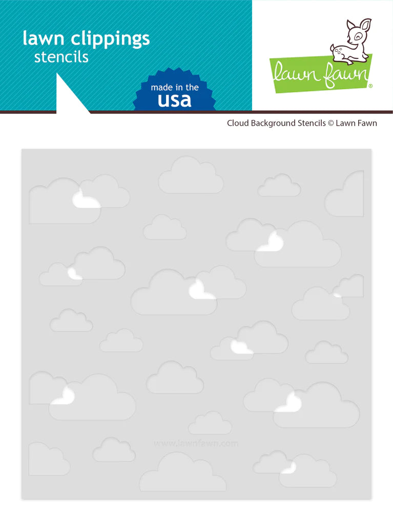 Lawn Fawn Clouds Background Stencils