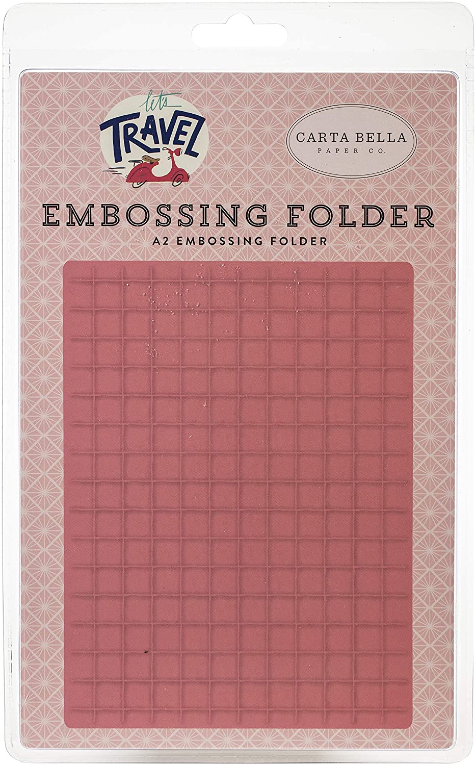 Lets Travel Grid Embossing Folder